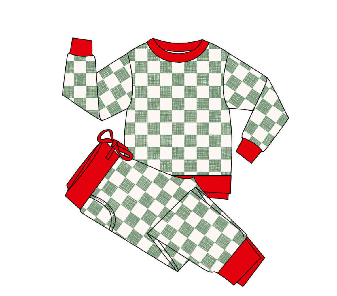 Holiday Checks Bamboo Terry Daywear Set