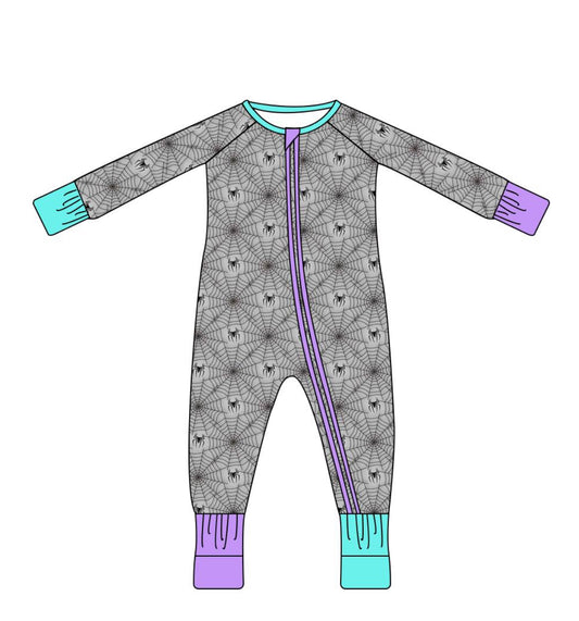 Webs Up Teal & Purple Zippy
