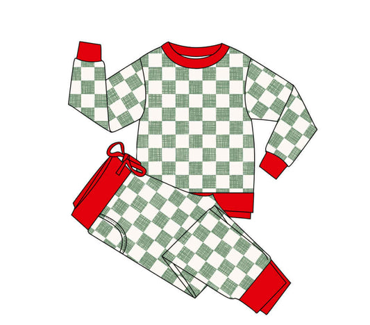 Holiday Checks Bamboo Terry Daywear Set